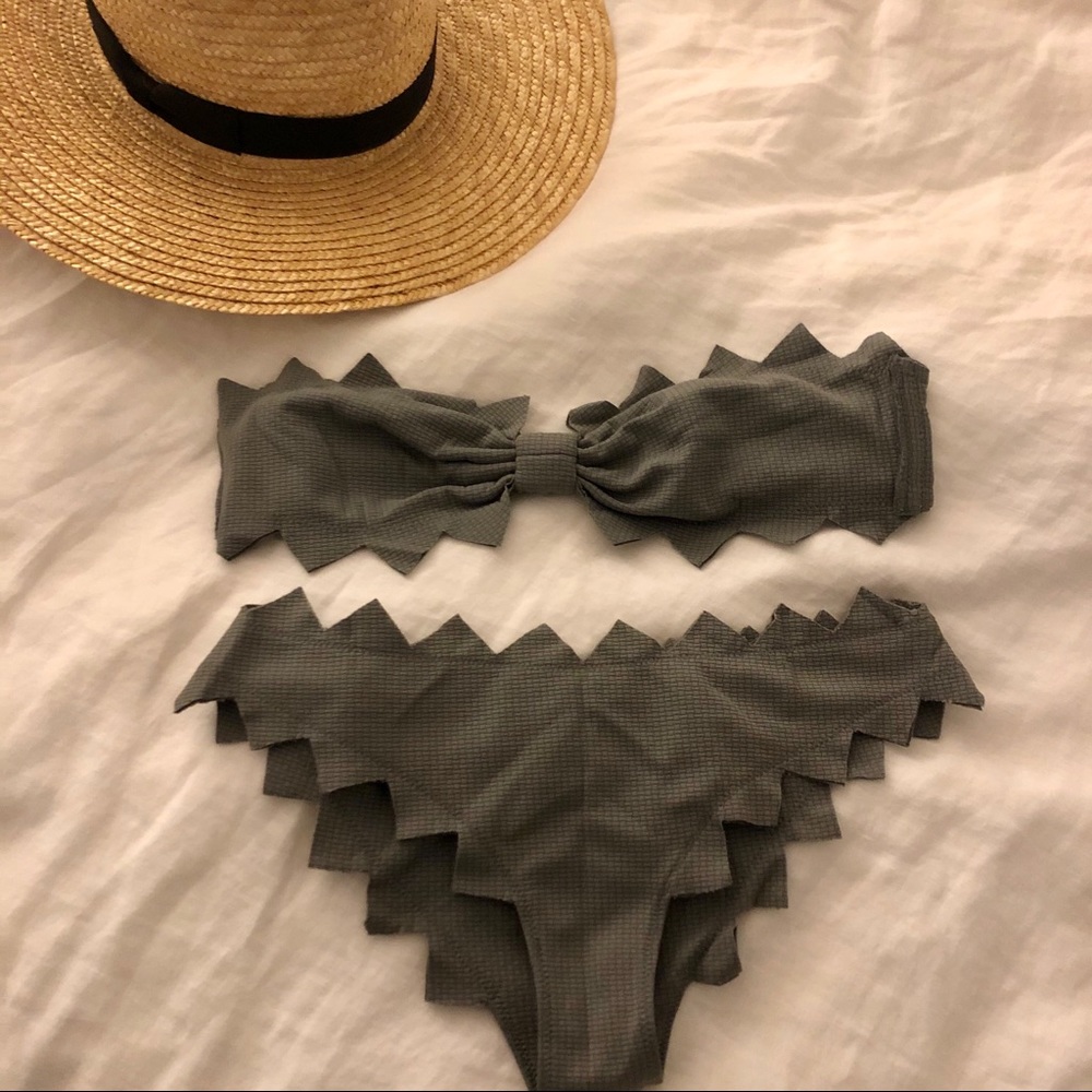 Marysia grey gray shark bikini small